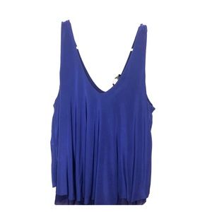 Express Navy V Neck Sleeveless Blouse